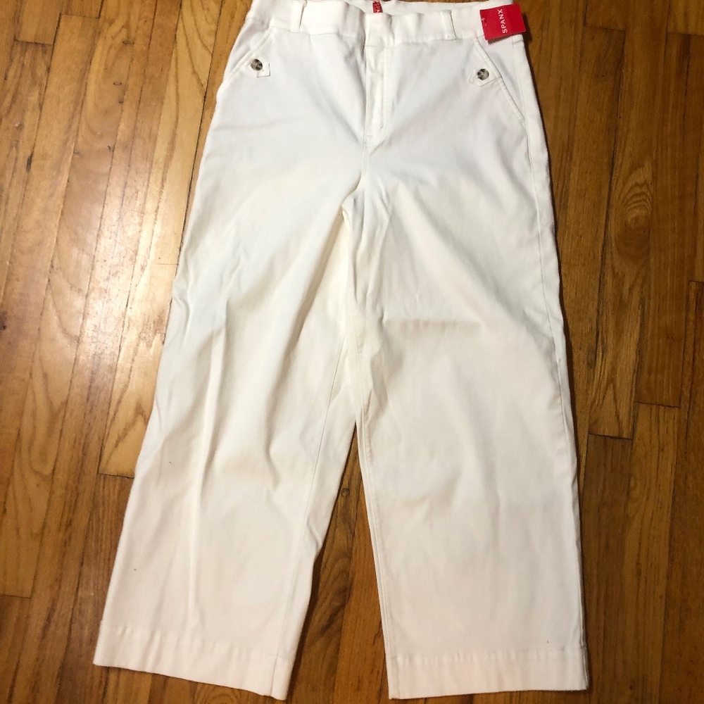 Tall Stretch Twill Cropped Wide Leg Pant